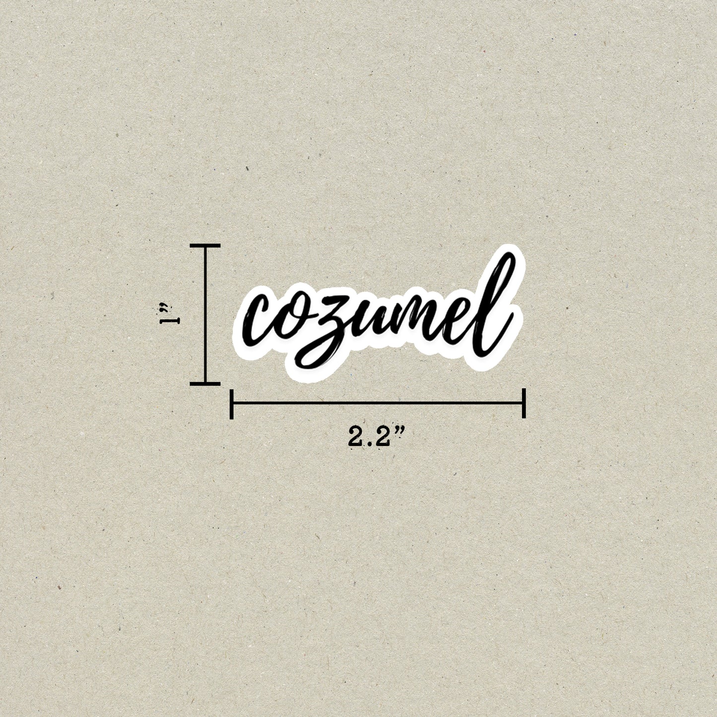Cozumel Cursive Sticker