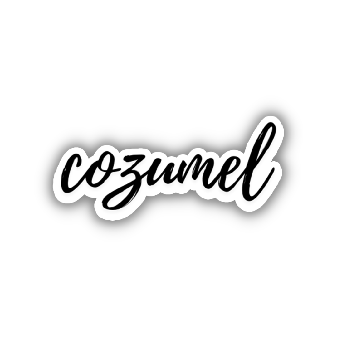 Cozumel Cursive Sticker