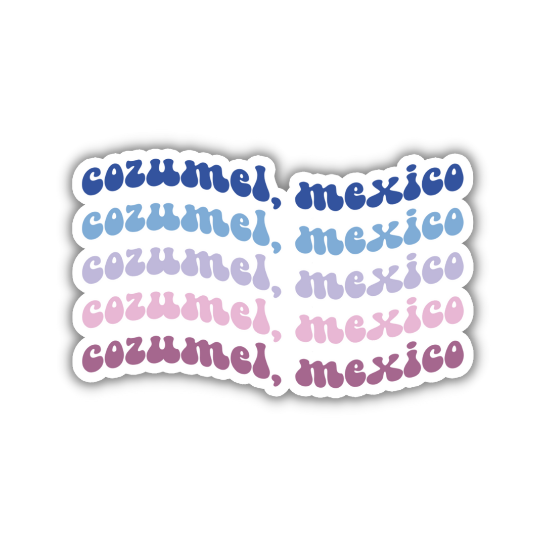 Cozumel, Mexico Retro Sticker