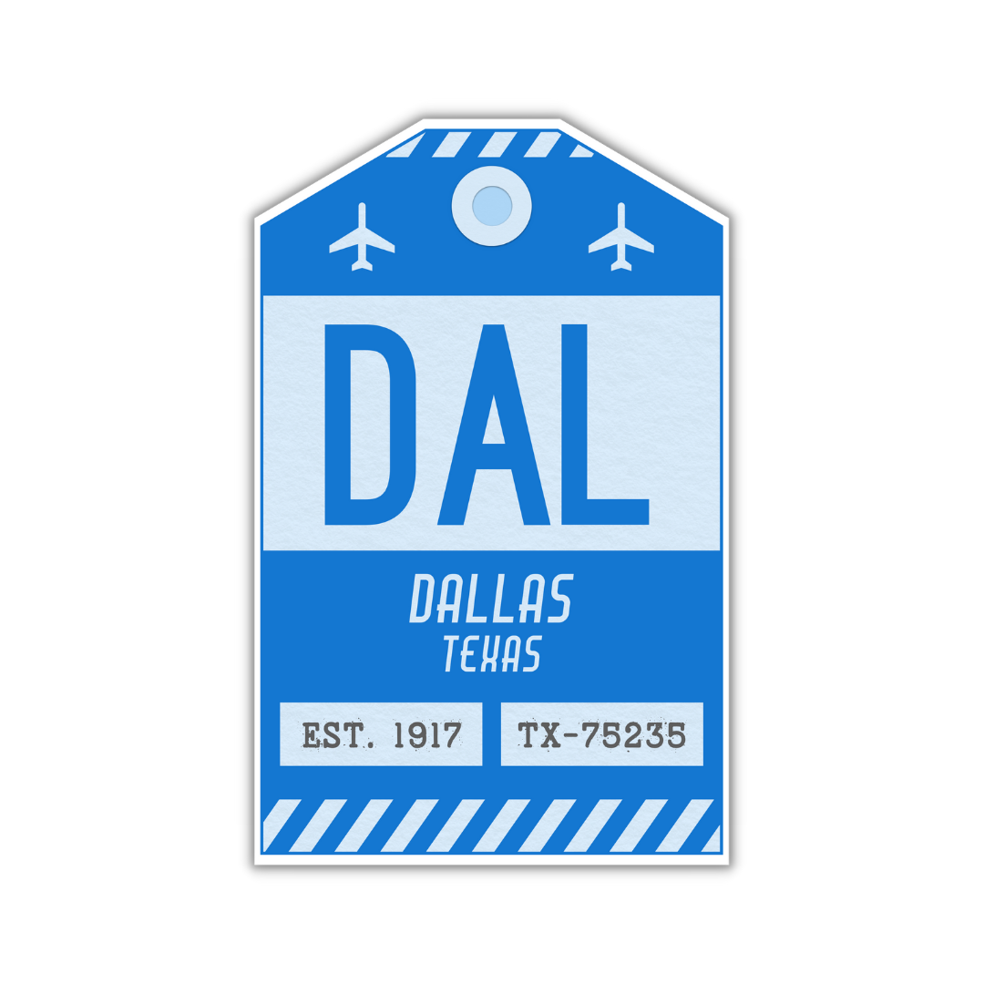 DAL Vintage Luggage Tag Sticker