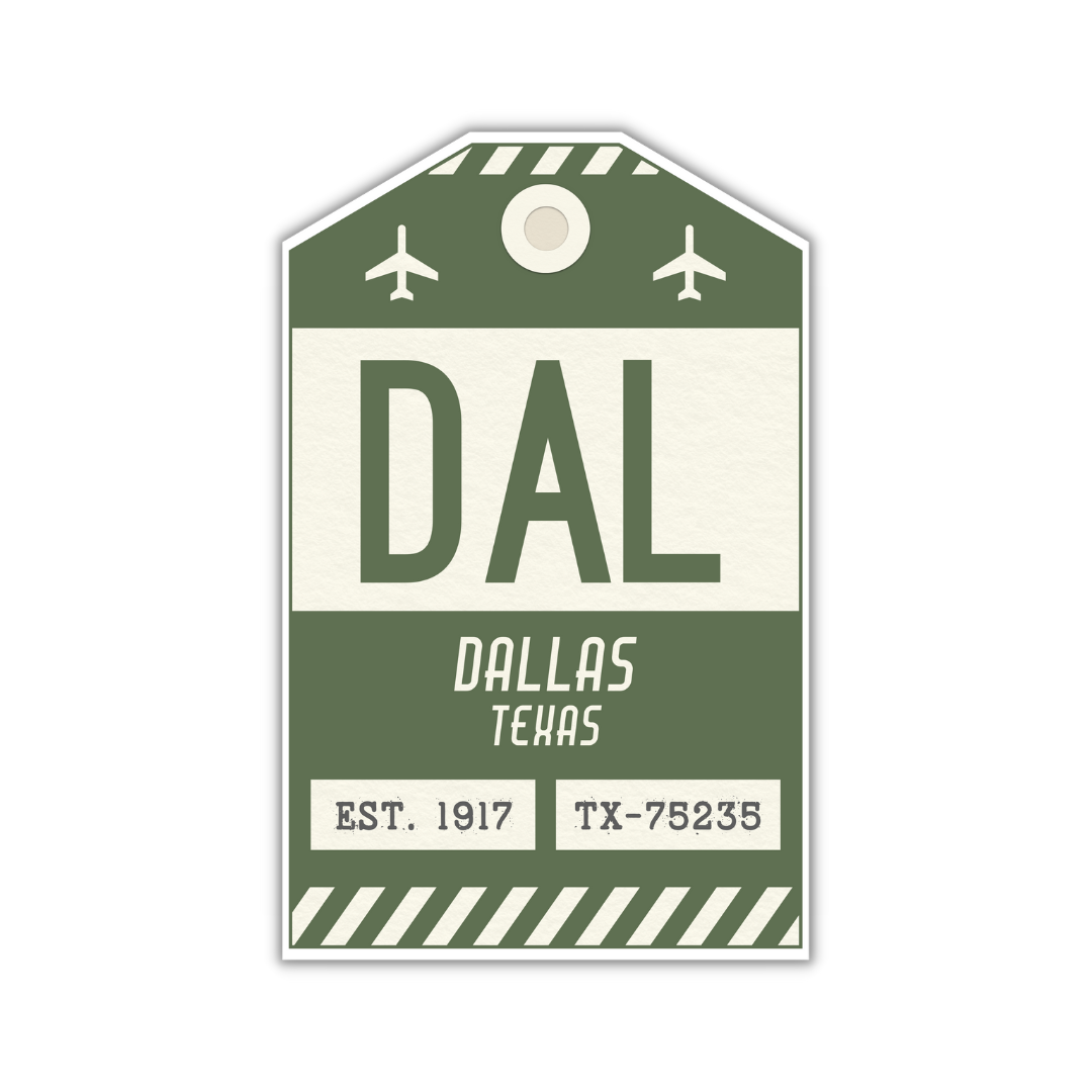DAL Vintage Luggage Tag Sticker
