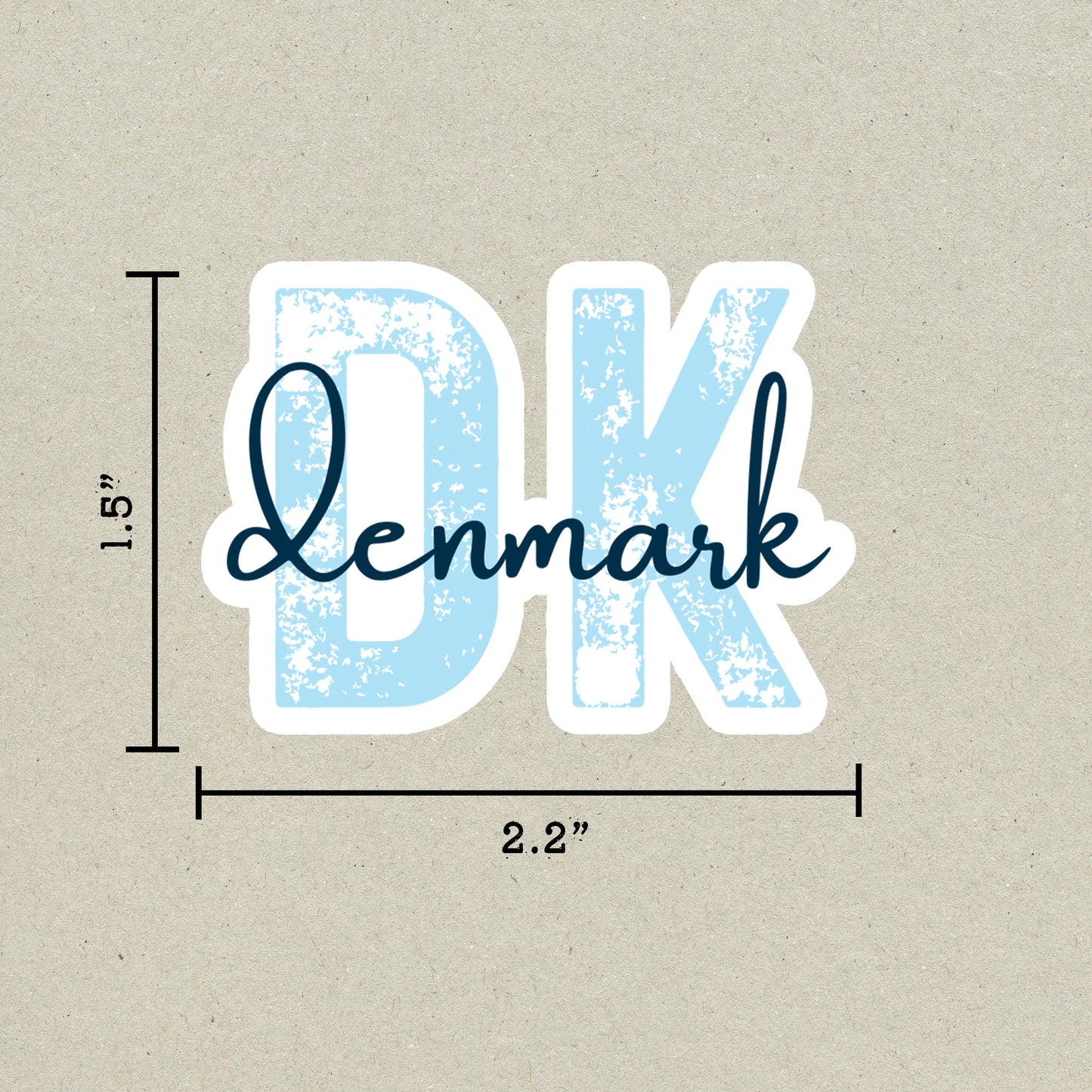 Denmark Country Code Sticker