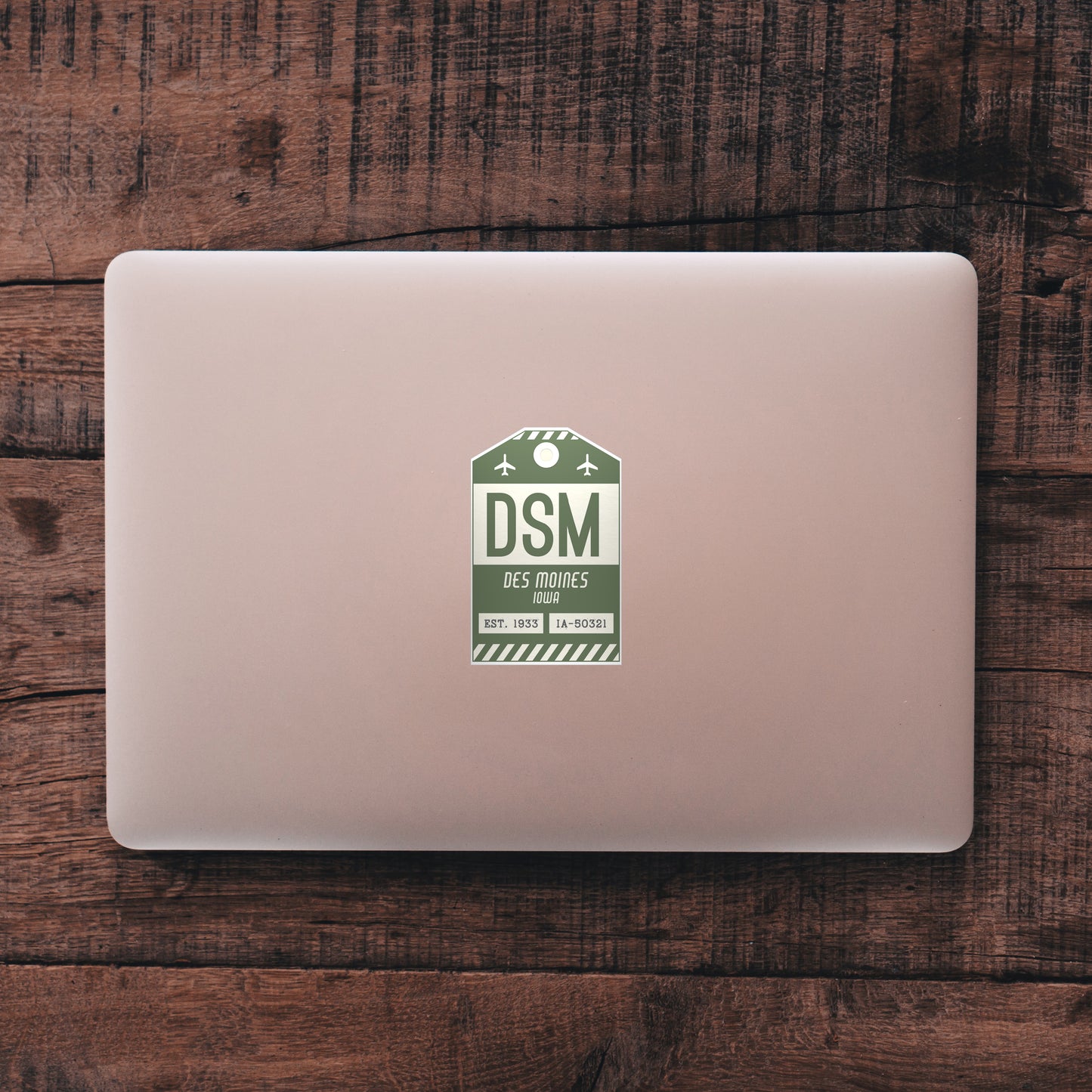DSM Vintage Luggage Tag Sticker