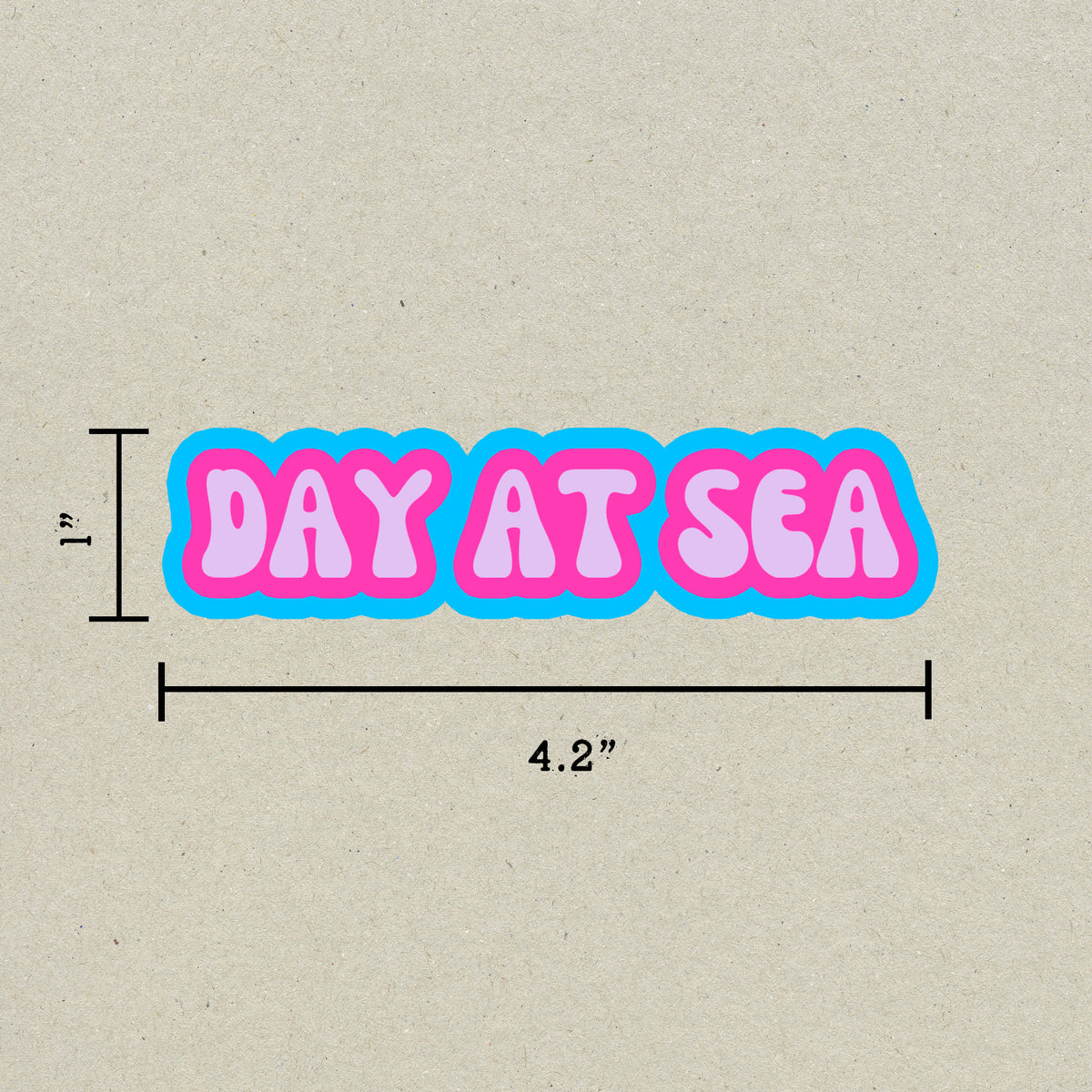 Day at Sea Sticker, Cruise Vacation, Vinyl Laptop Water Bottle Sticker, Places I've Been, Trendy Luggage Decal, Vintage Travel Inspired