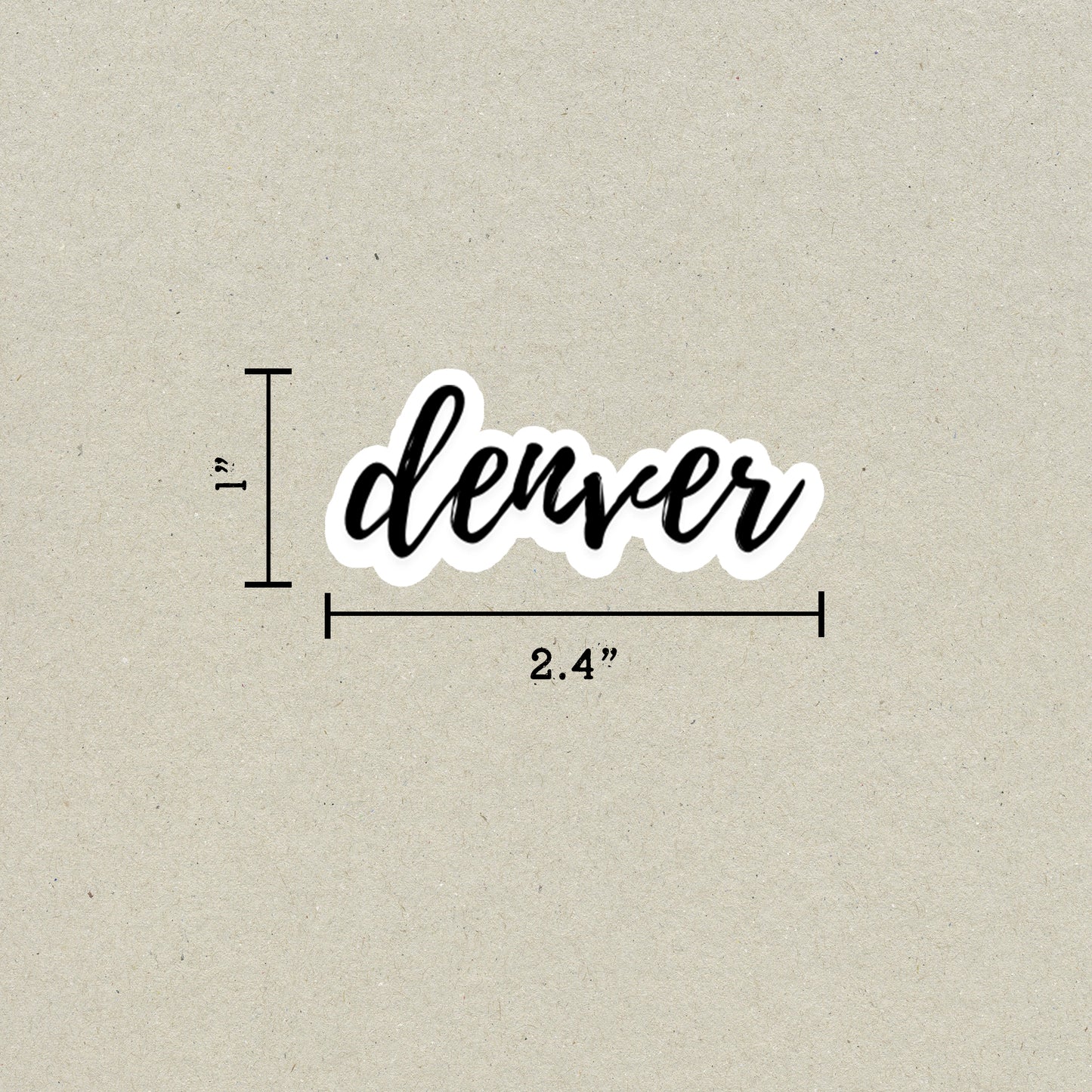 Denver Cursive Sticker