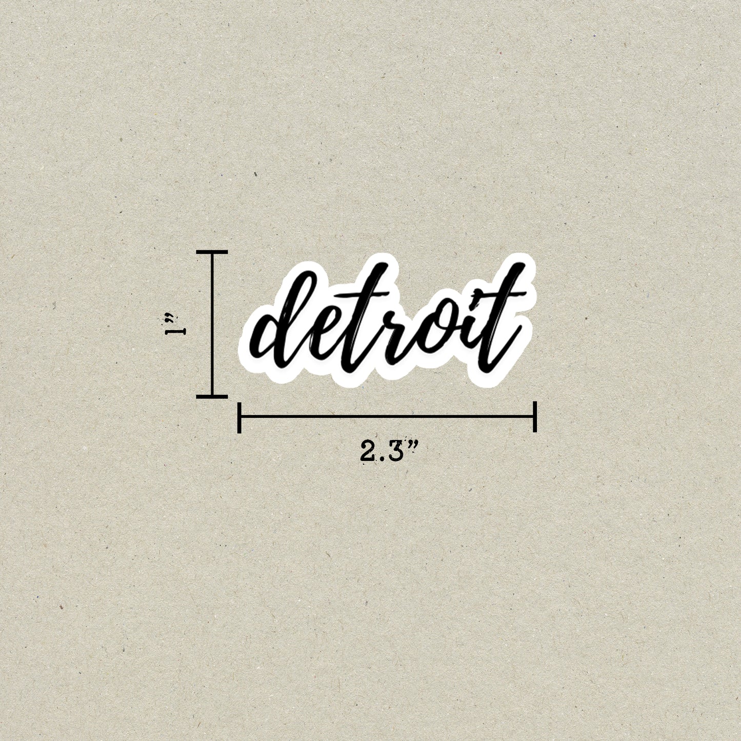 Detroit Cursive Sticker