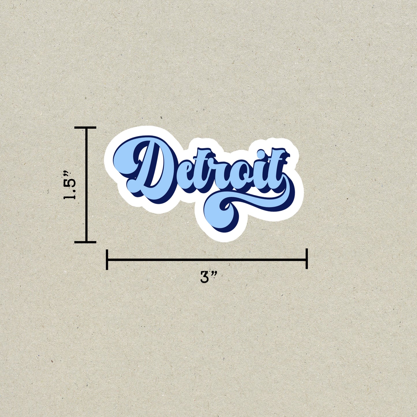 Detroit Vintage Sticker