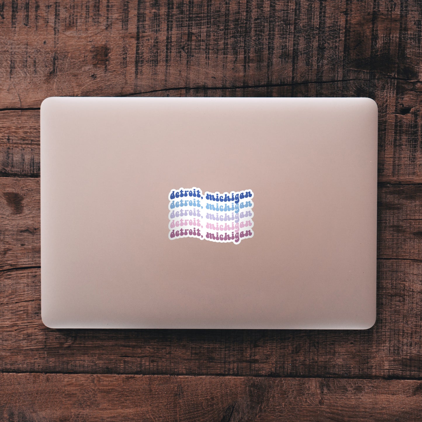 Detroit, Michigan Retro Sticker