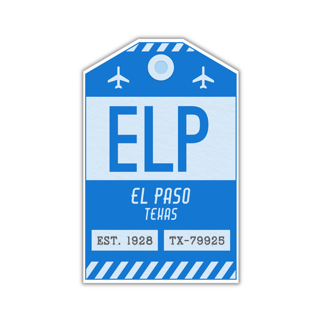 ELP Vintage Luggage Tag Sticker