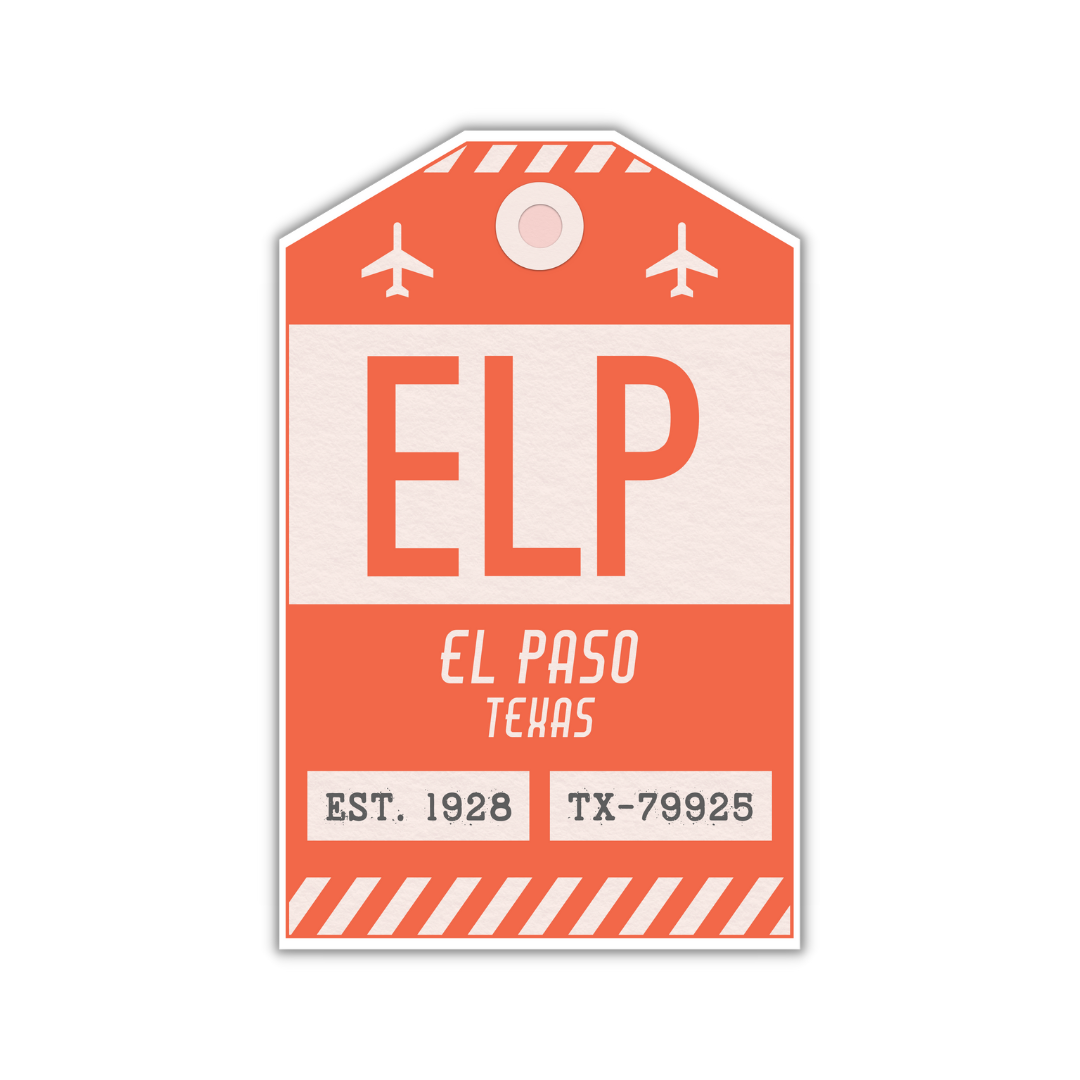 ELP Vintage Luggage Tag Sticker