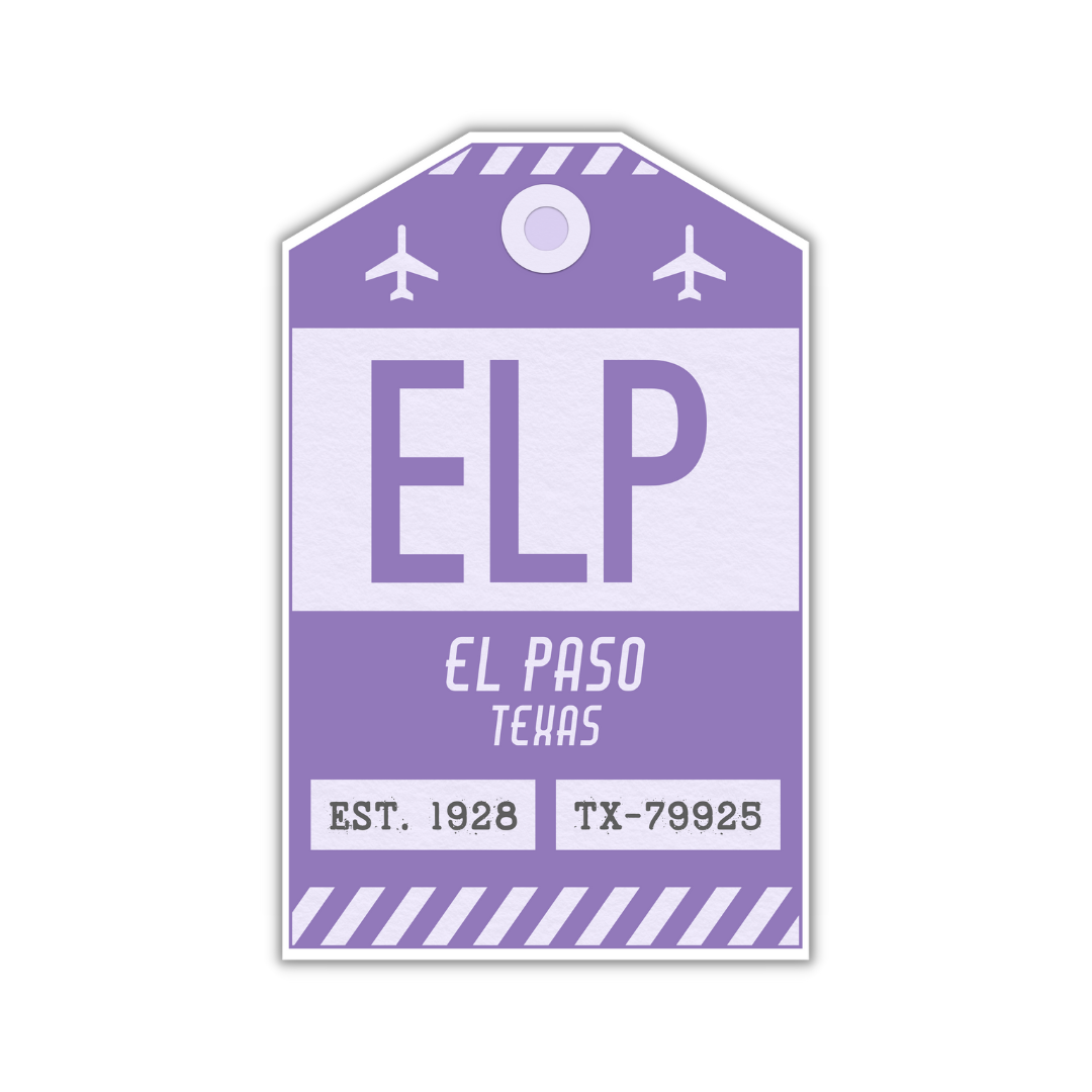 ELP Vintage Luggage Tag Sticker