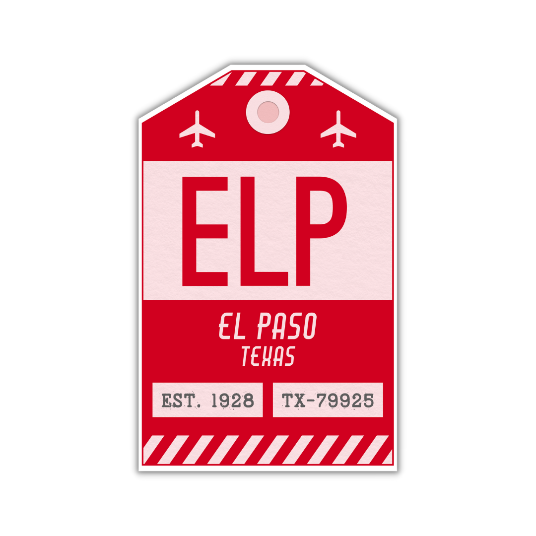 ELP Vintage Luggage Tag Sticker