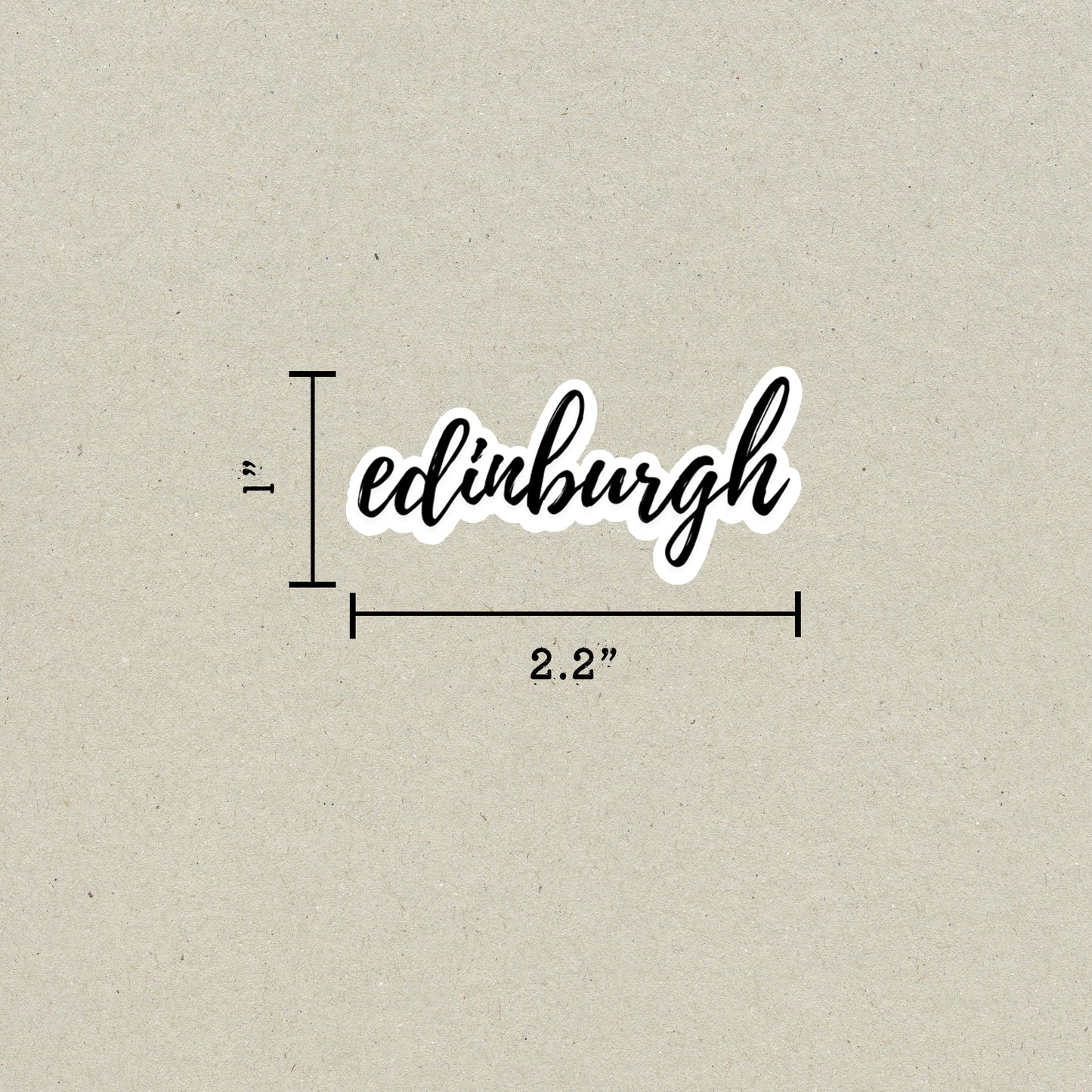 Edinburgh Cursive Sticker