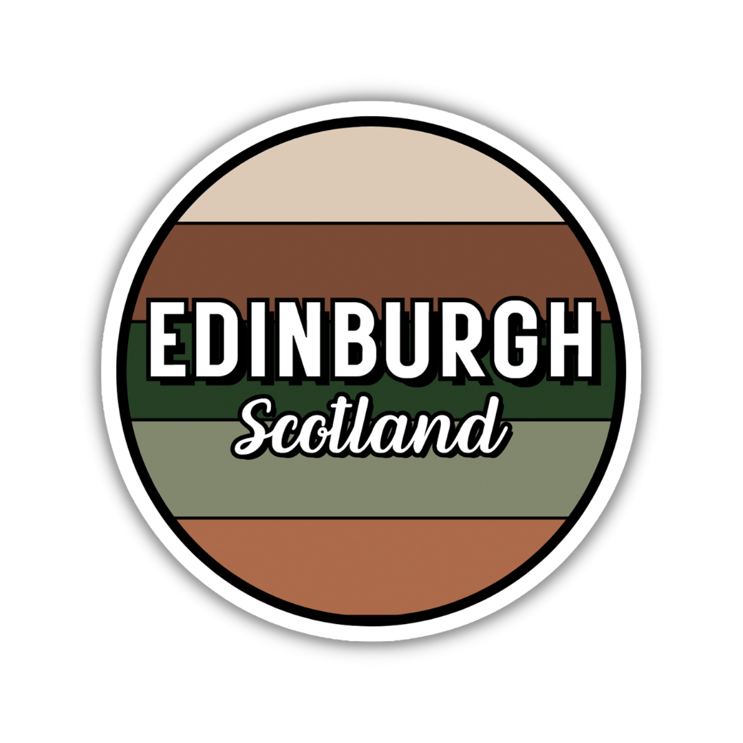 Edinburgh, Scotland Circle Sticker