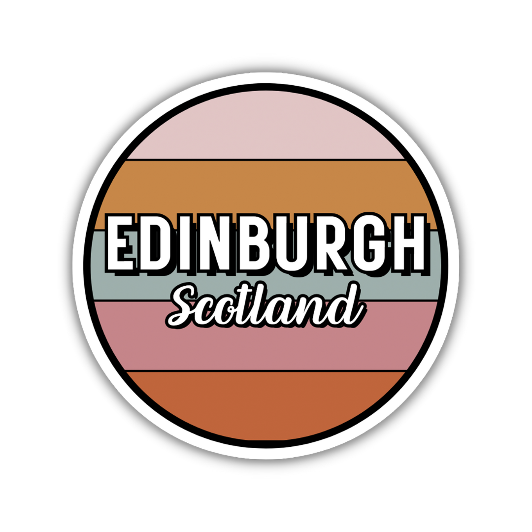 Edinburgh, Scotland Circle Sticker