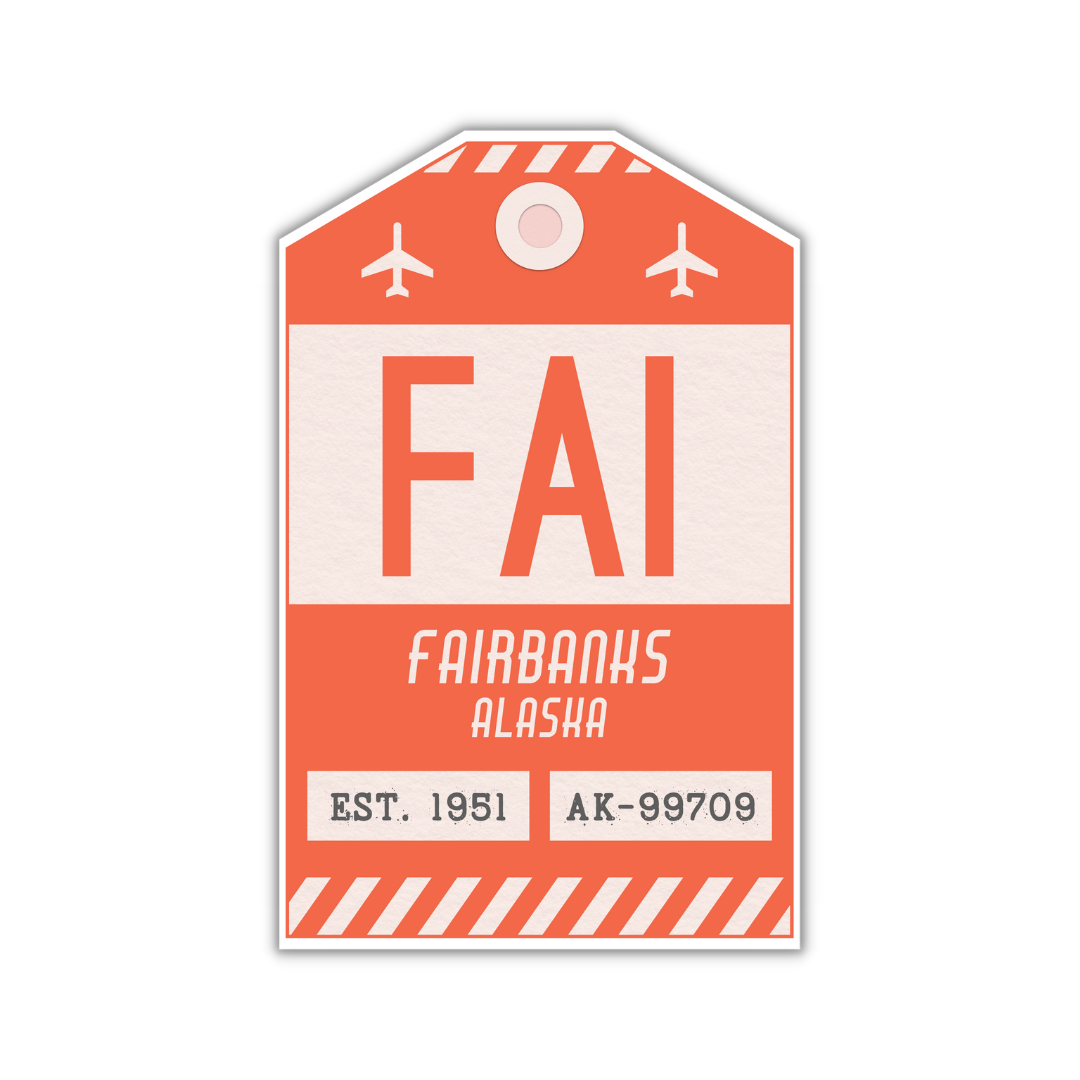 FAI Vintage Luggage Tag Sticker