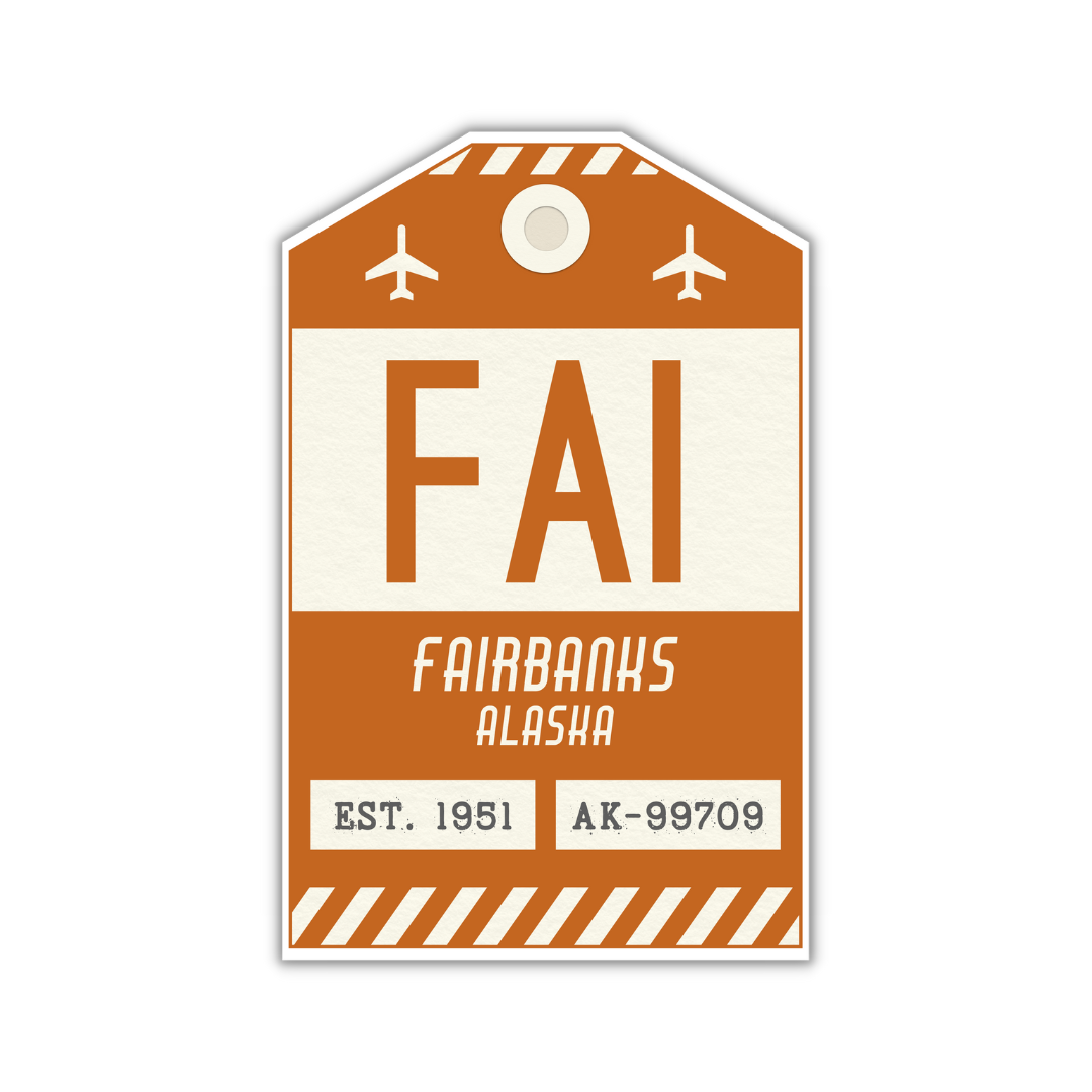 FAI Vintage Luggage Tag Sticker