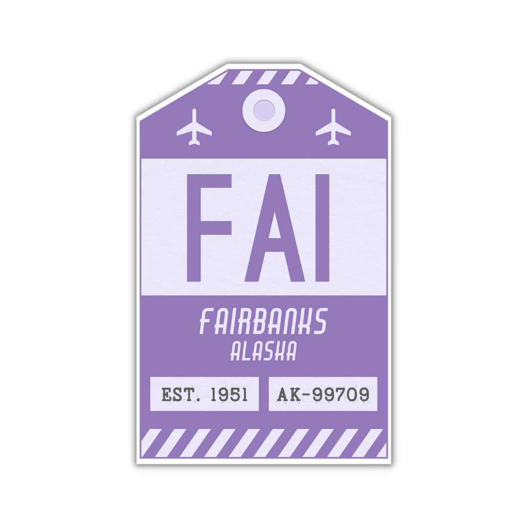 FAI Vintage Luggage Tag Sticker
