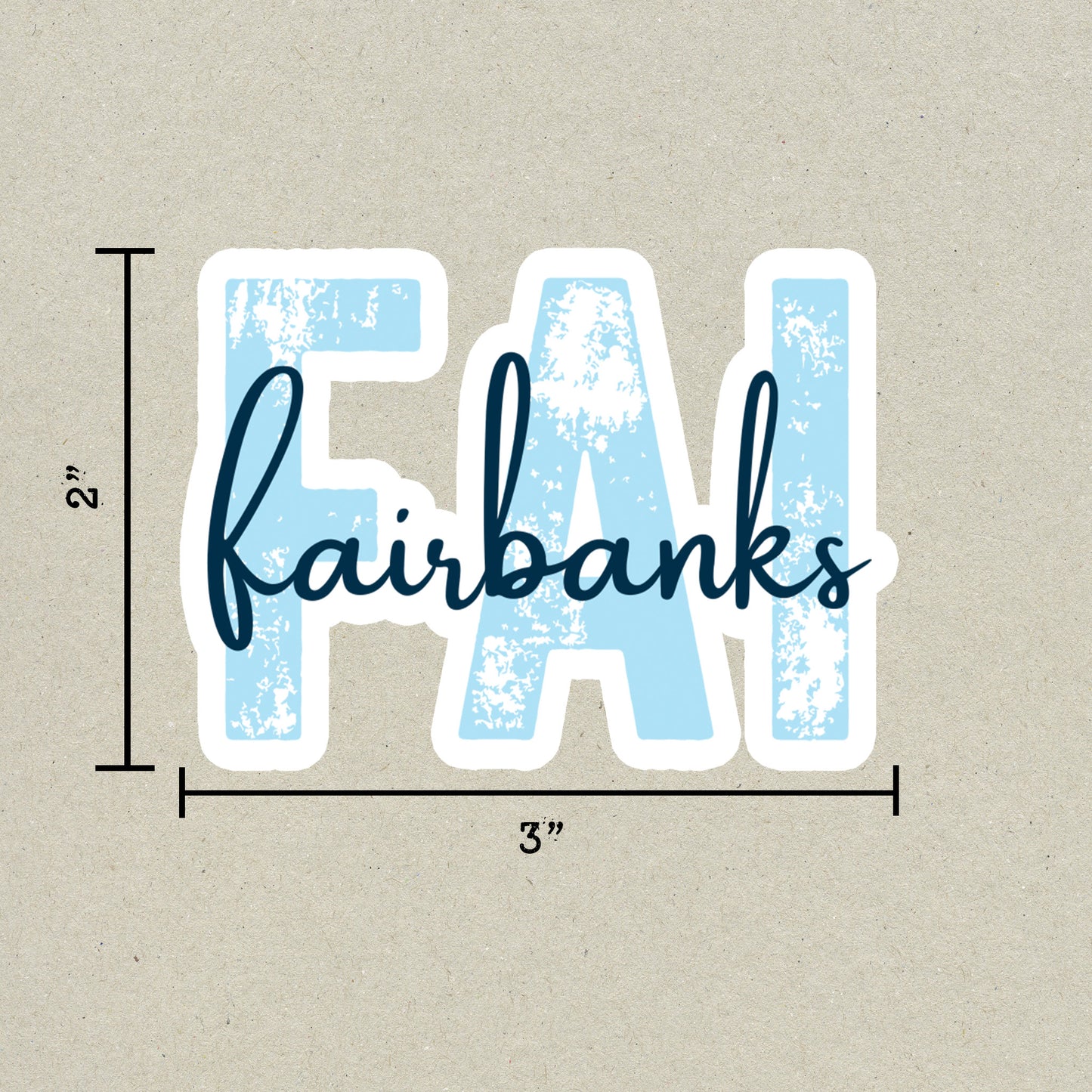 FAI Fairbanks Airport Code Sticker