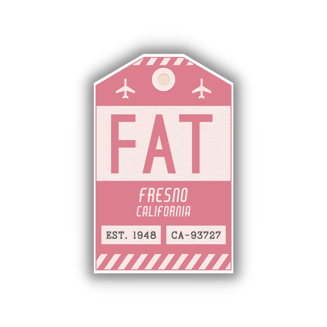 FAT Vintage Luggage Tag Sticker