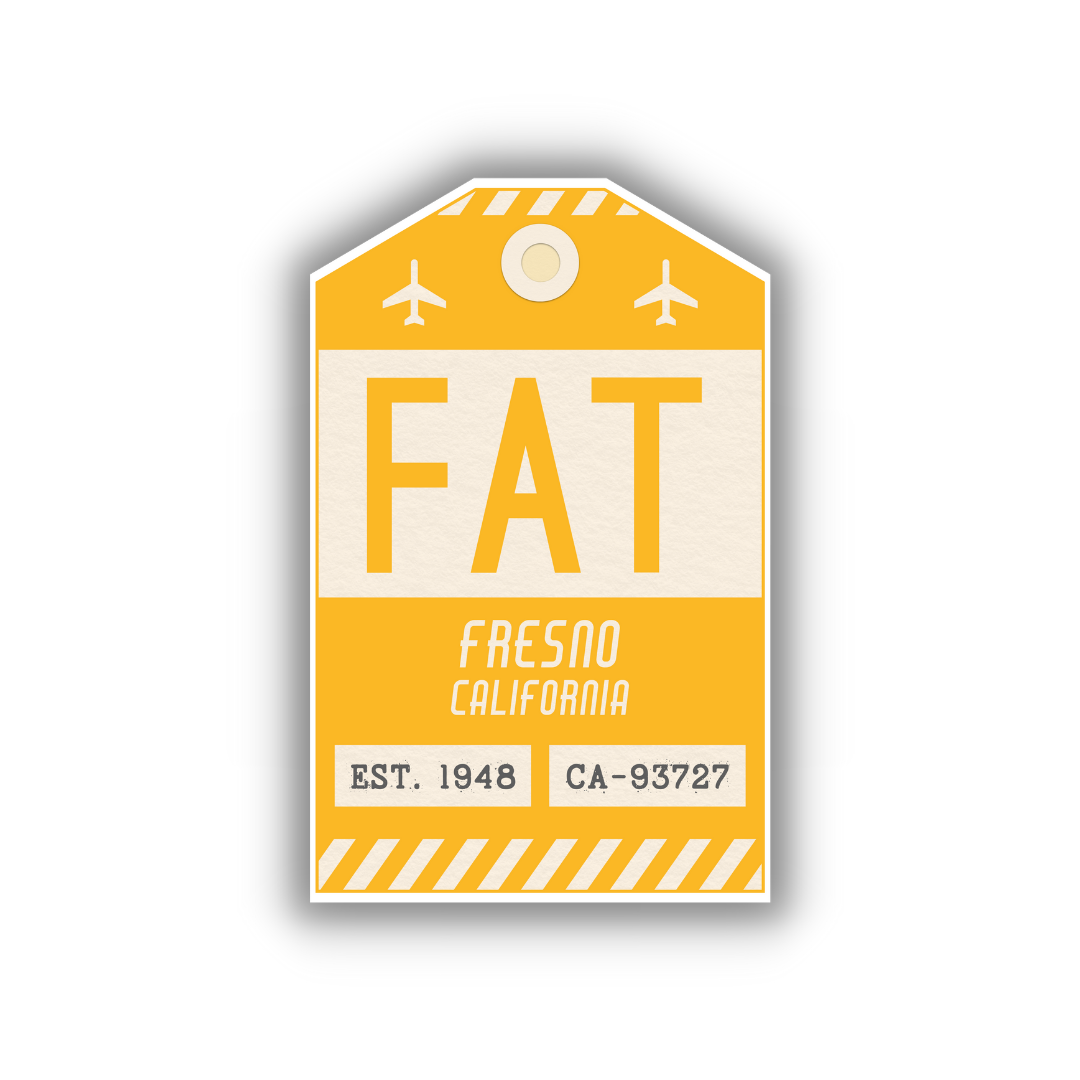 FAT Vintage Luggage Tag Sticker