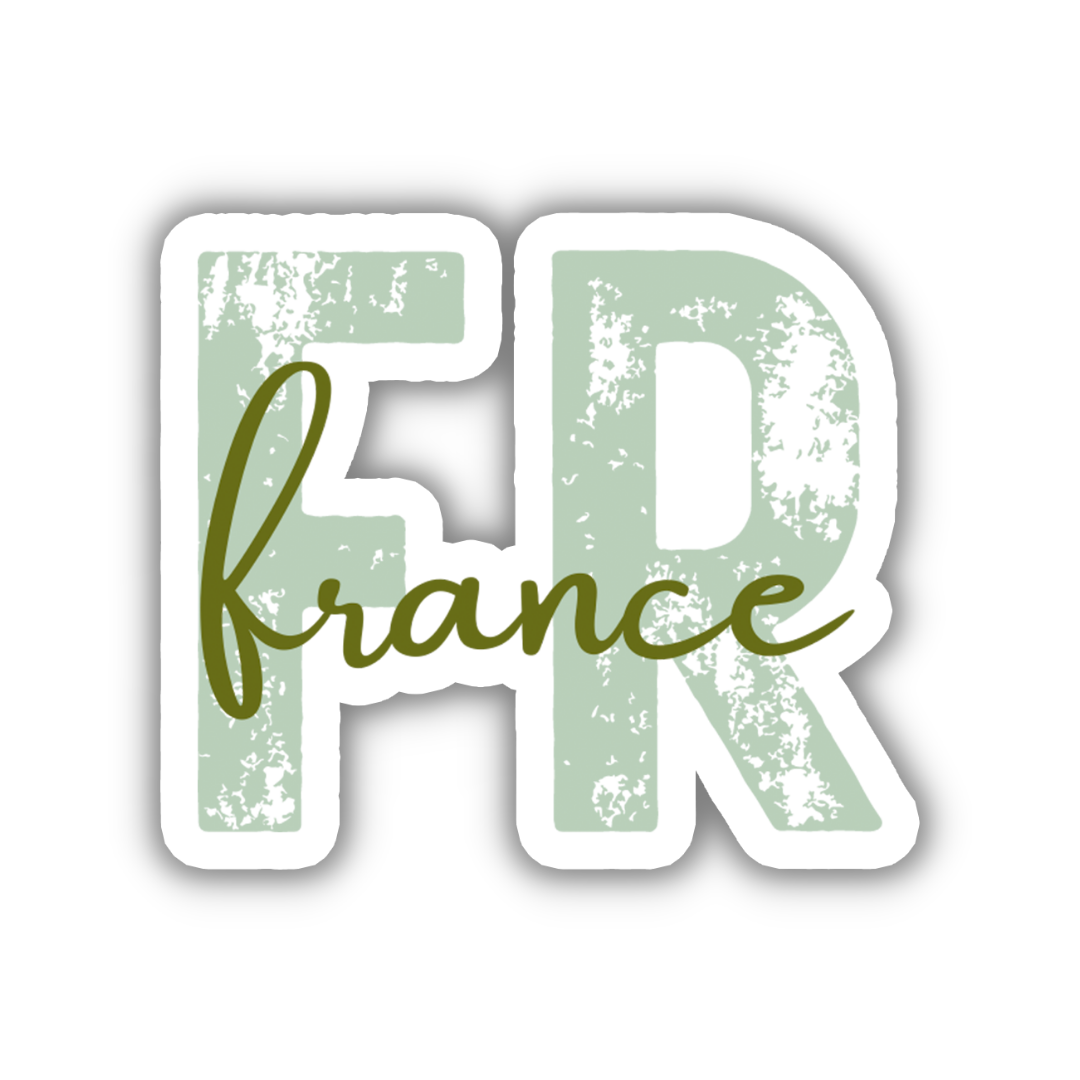 France Country Code Sticker