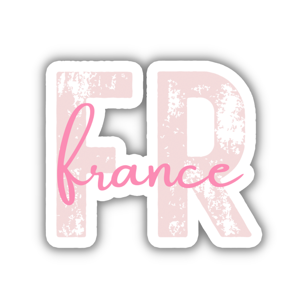 France Country Code Sticker