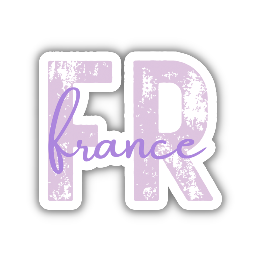 France Country Code Sticker
