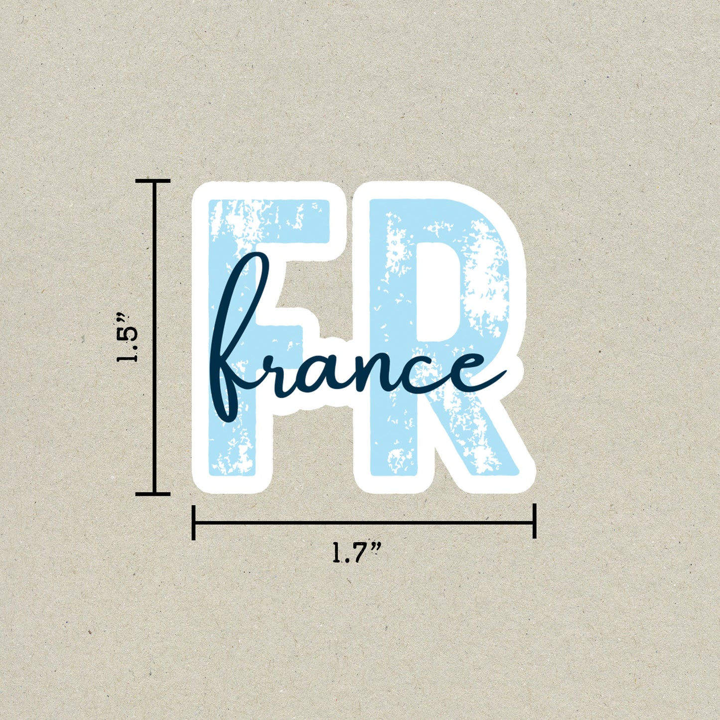 France Country Code Sticker
