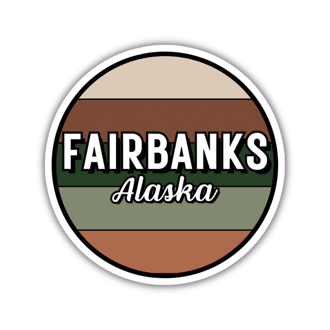 Fairbanks, Alaska Circle Sticker