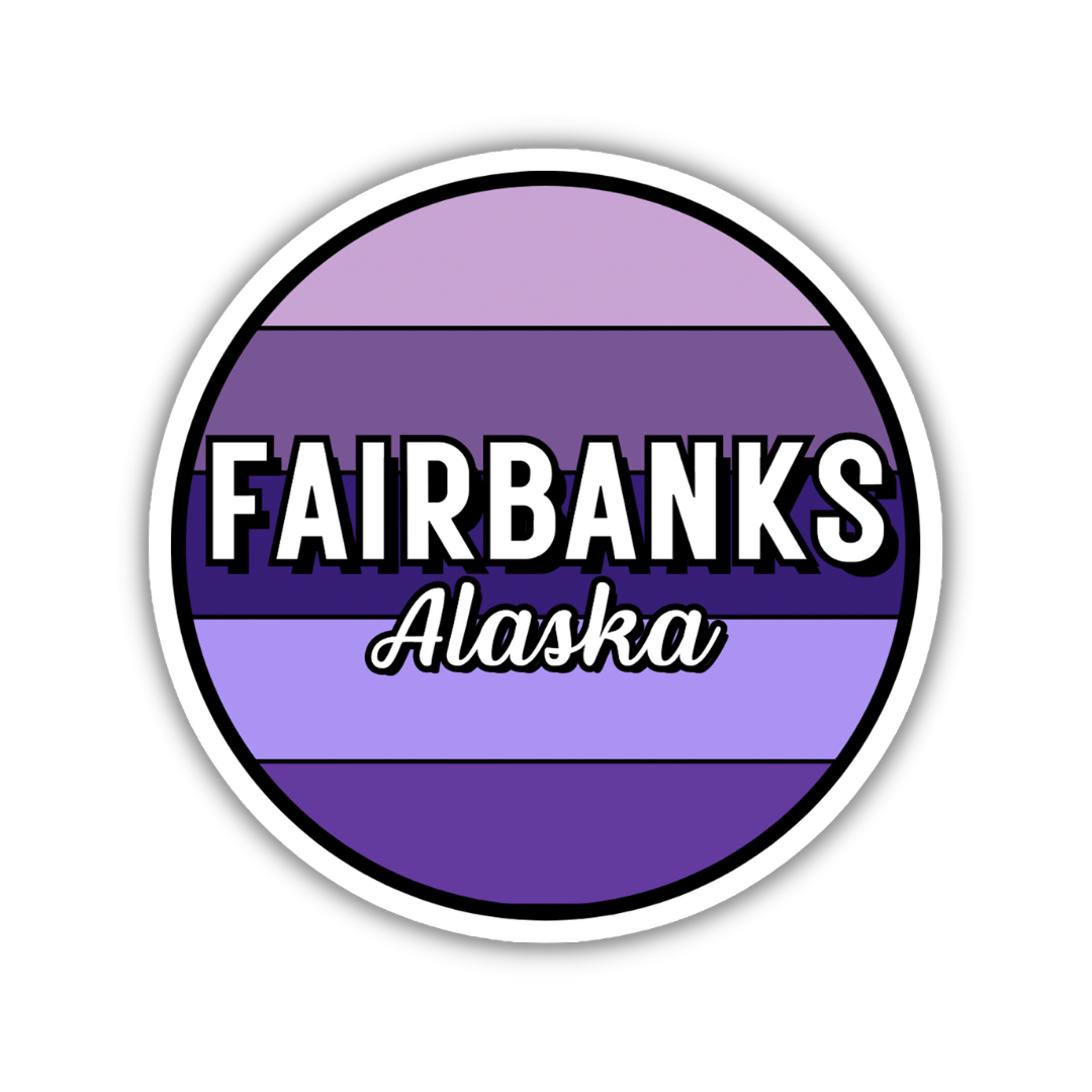 Fairbanks, Alaska Circle Sticker