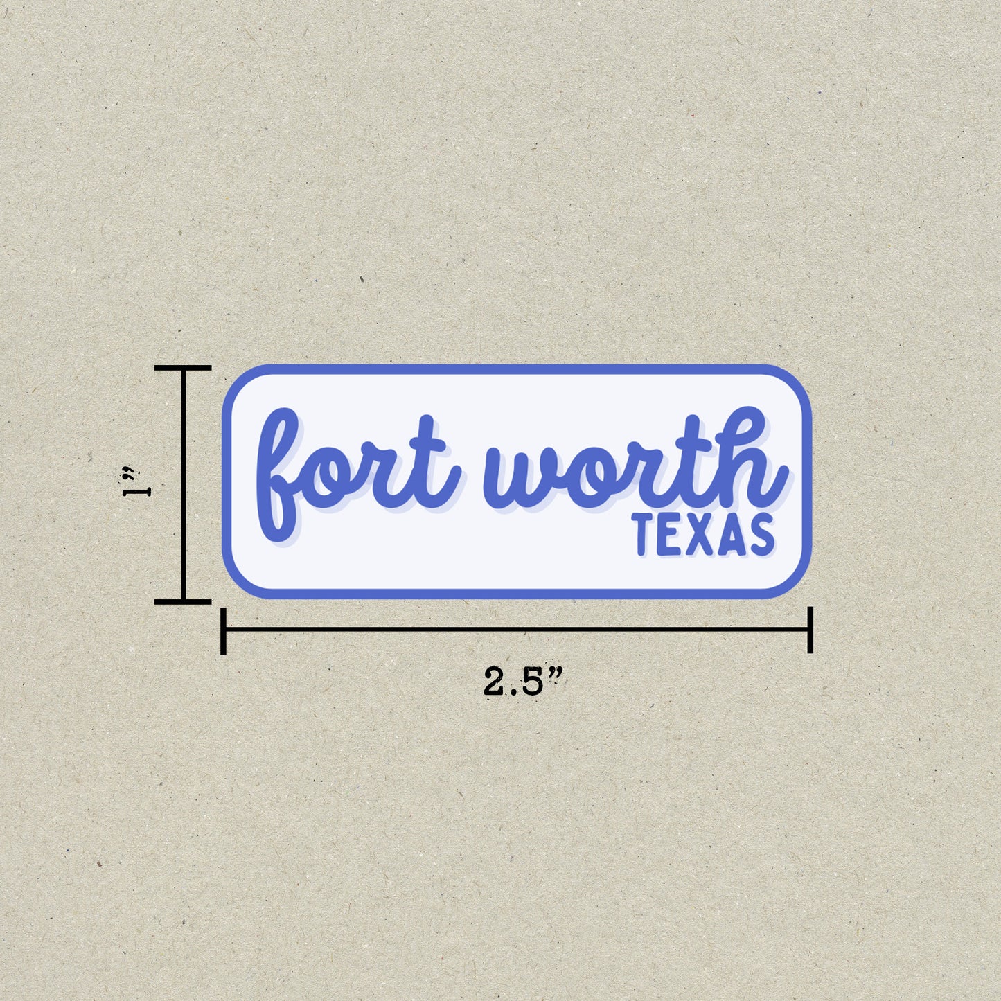 Fort Worth, Texas Retro Travel Sticker – Colorful Vinyl Decal for Laptop, Water Bottle & Luggage
