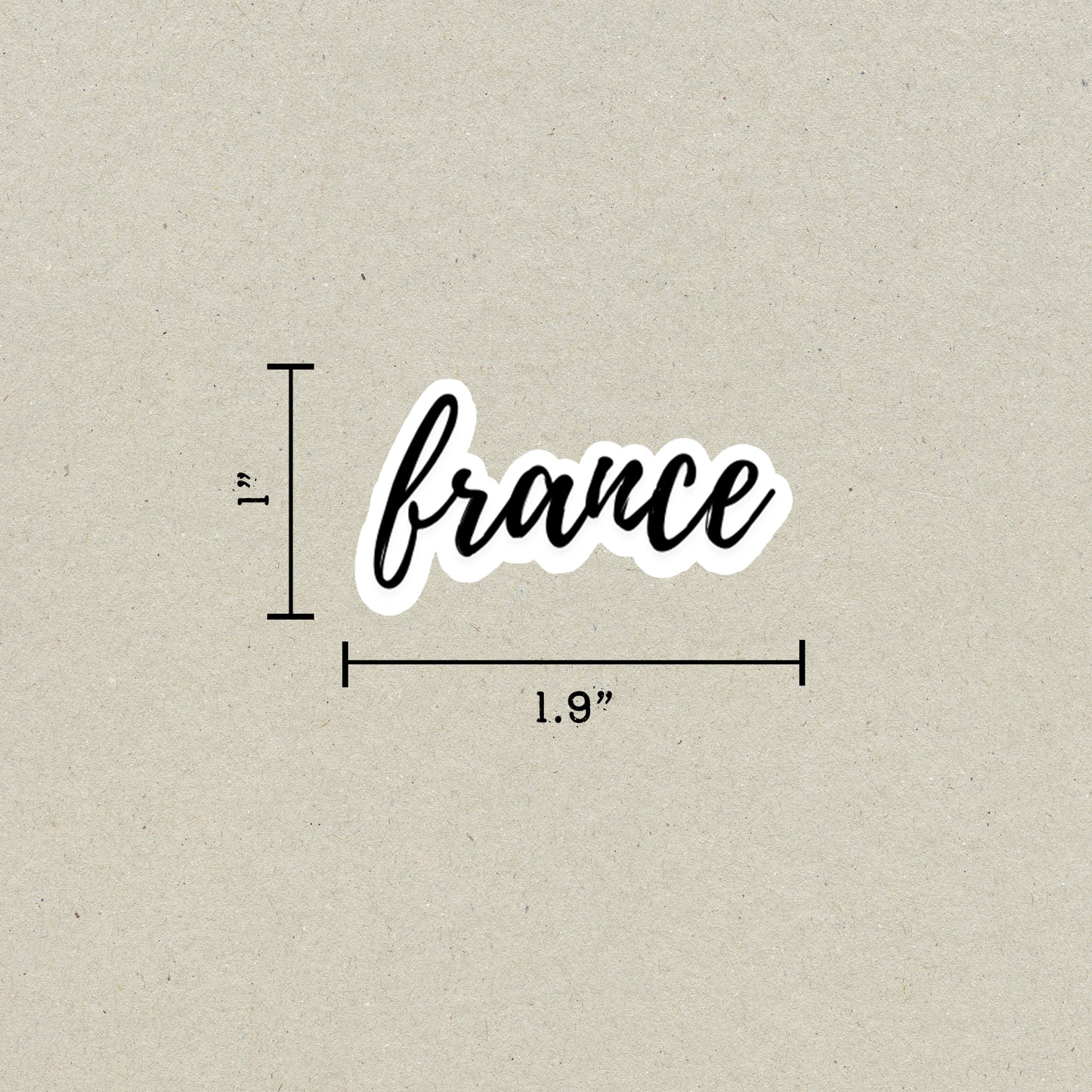 France Cursive Sticker