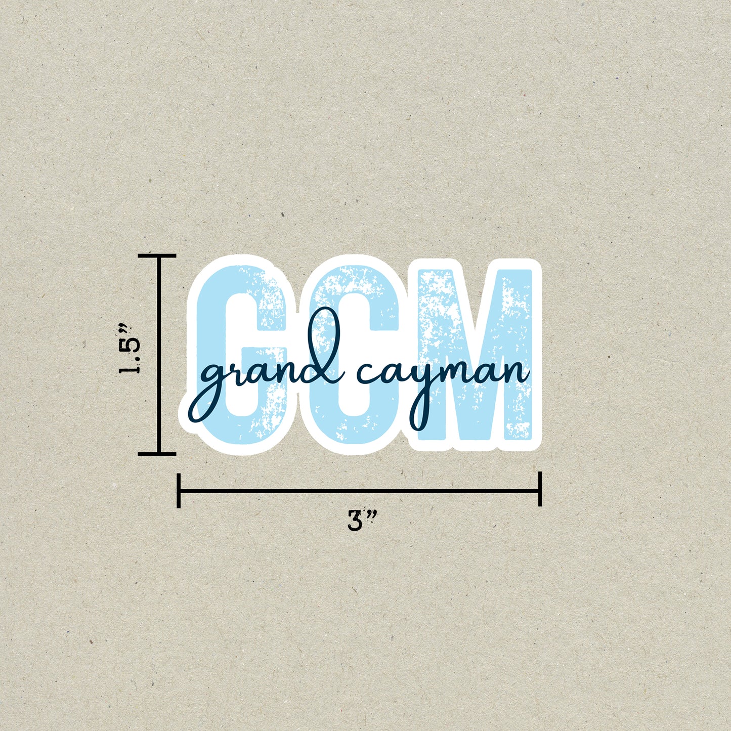 GCM Grand Cayman Airport Code Sticker