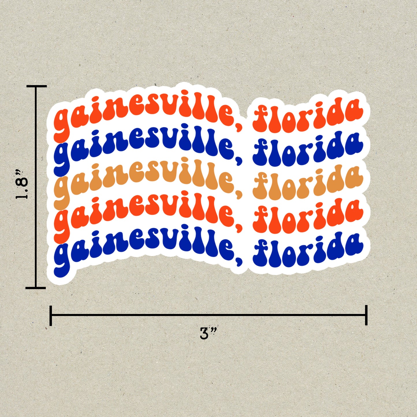 Gainesville, Florida College Town Sticker