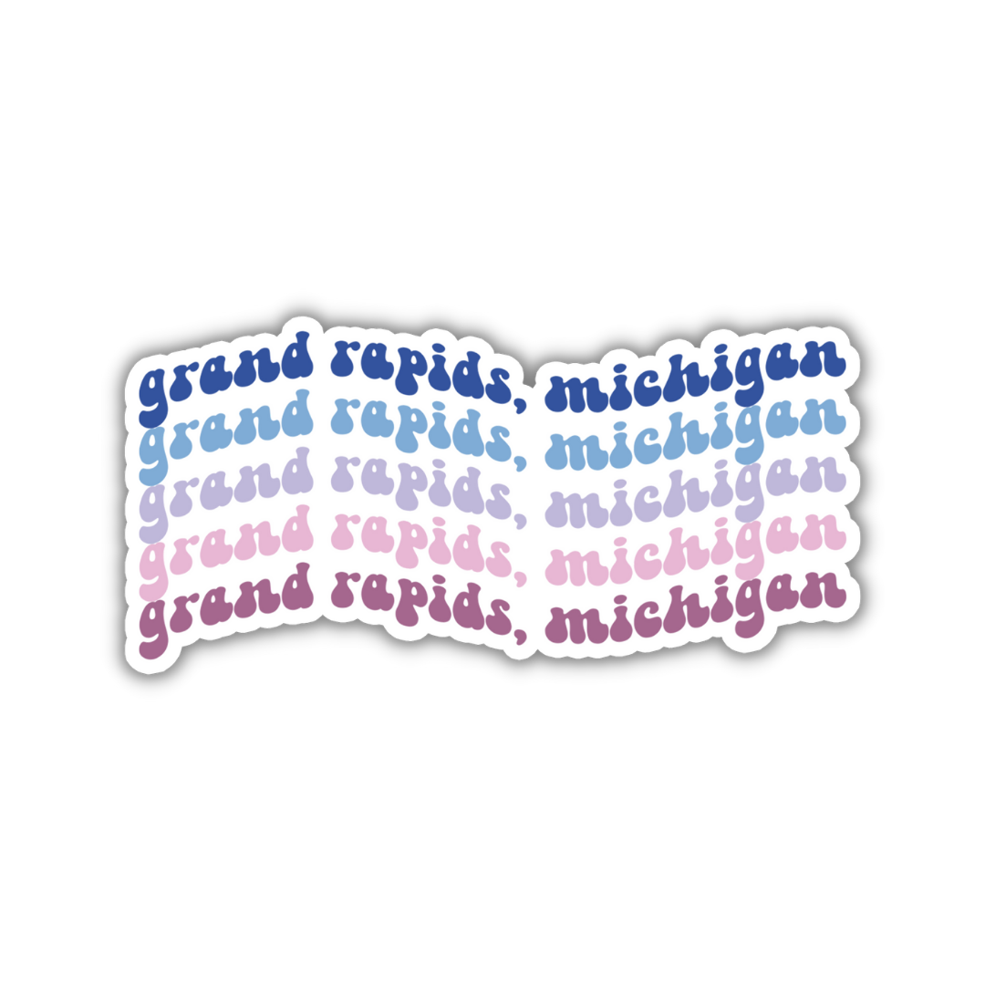 Grand Rapids, Michigan Retro Sticker