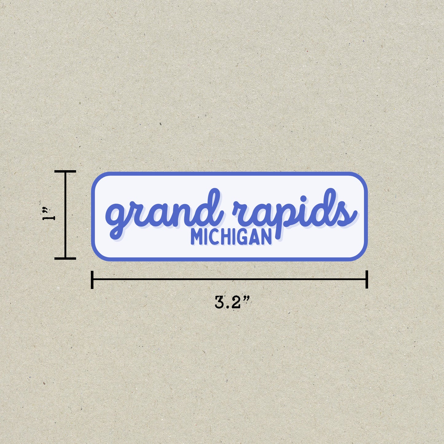 Grand Rapids, Michigan Retro Travel Sticker – Colorful Vinyl Decal for Laptop, Water Bottle & Luggage