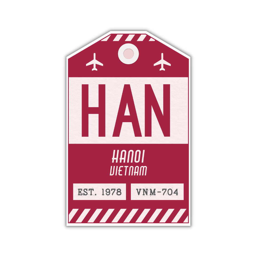 HAN Vintage Luggage Tag Sticker