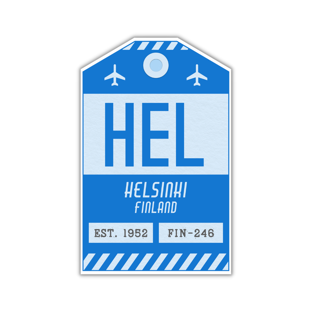 HEL Vintage Luggage Tag Sticker