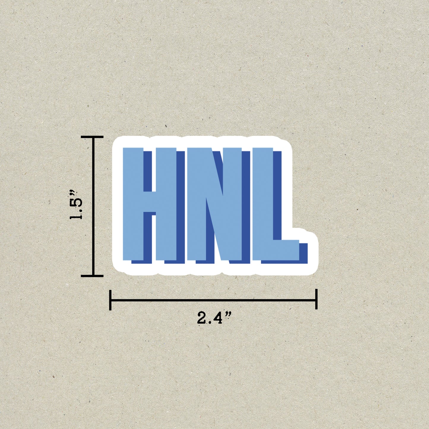 HNL Double Layered Sticker