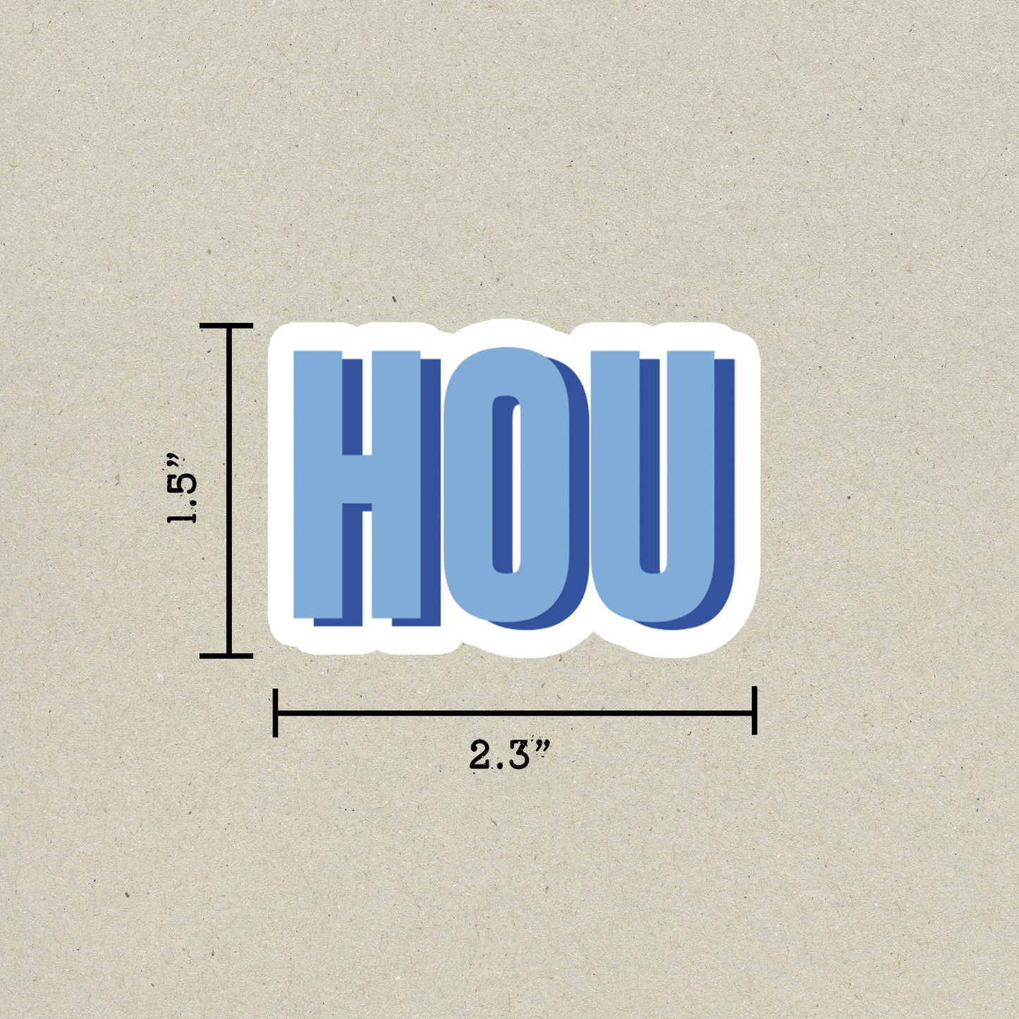 HOU Double Layered Sticker