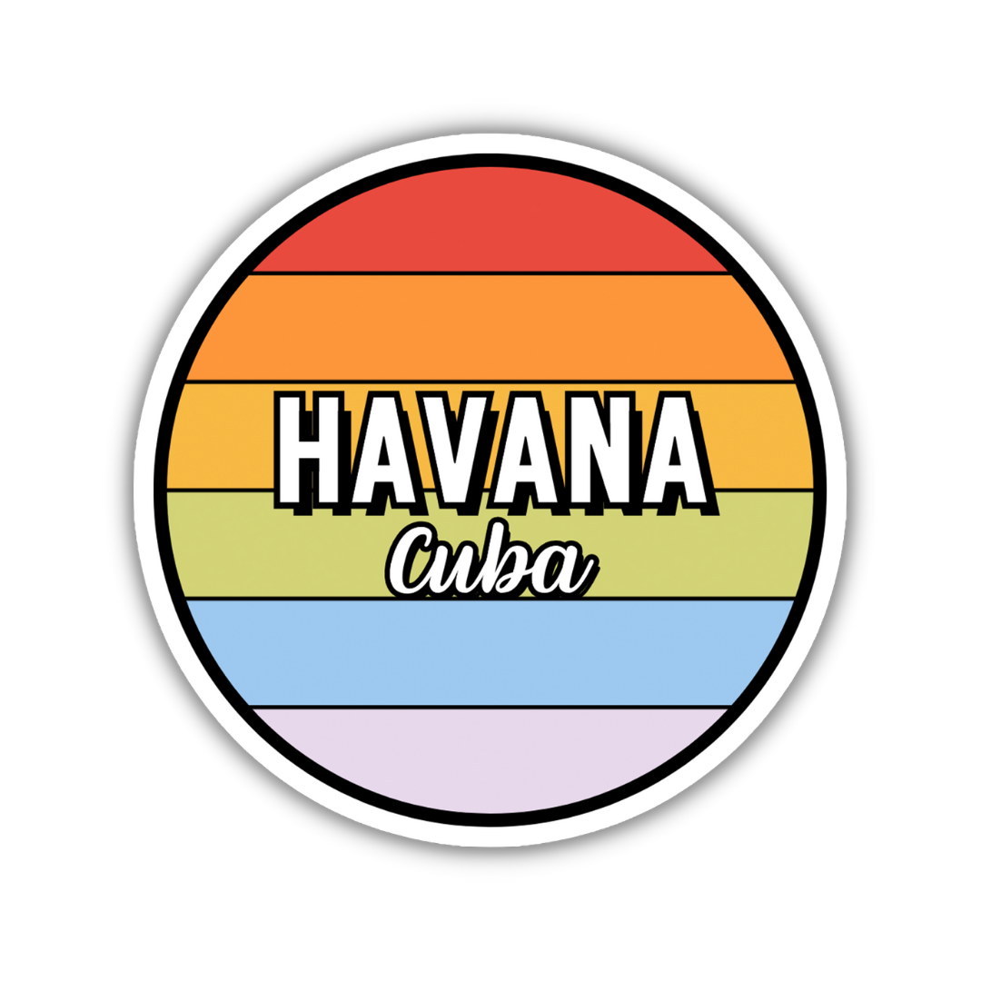 Havana, Cuba Circle Sticker