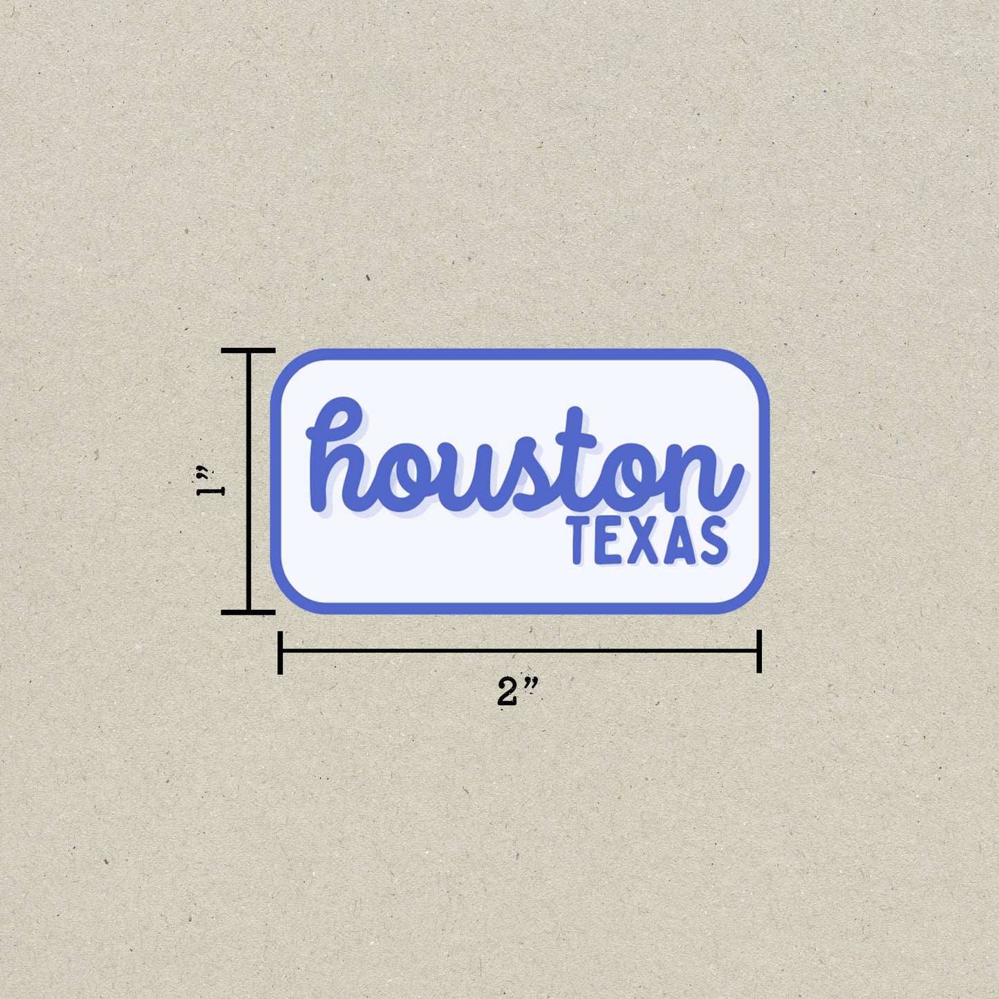 Houston, Texas Retro Travel Sticker – Colorful Vinyl Decal for Laptop, Water Bottle & Luggage