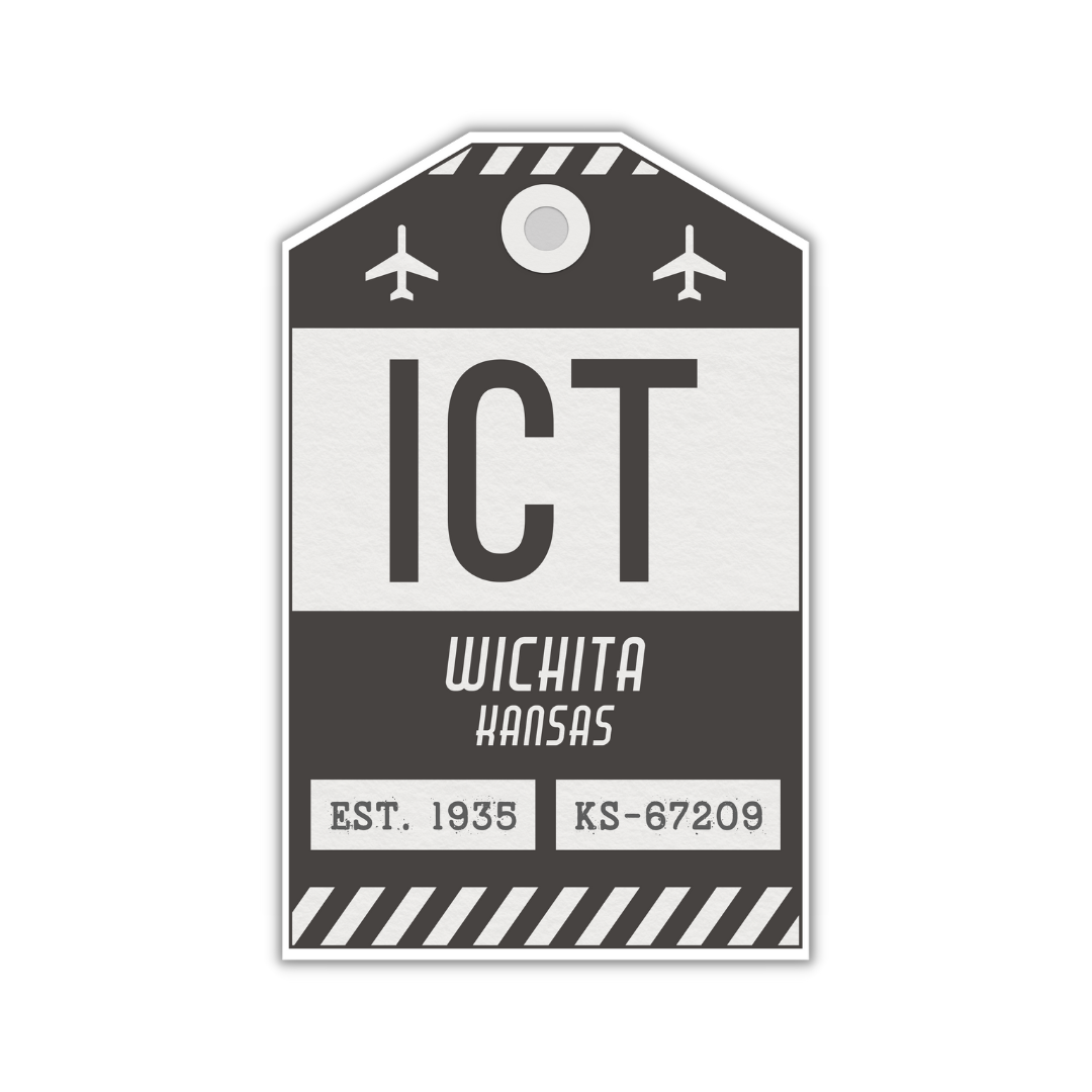 ICT Vintage Luggage Tag Sticker