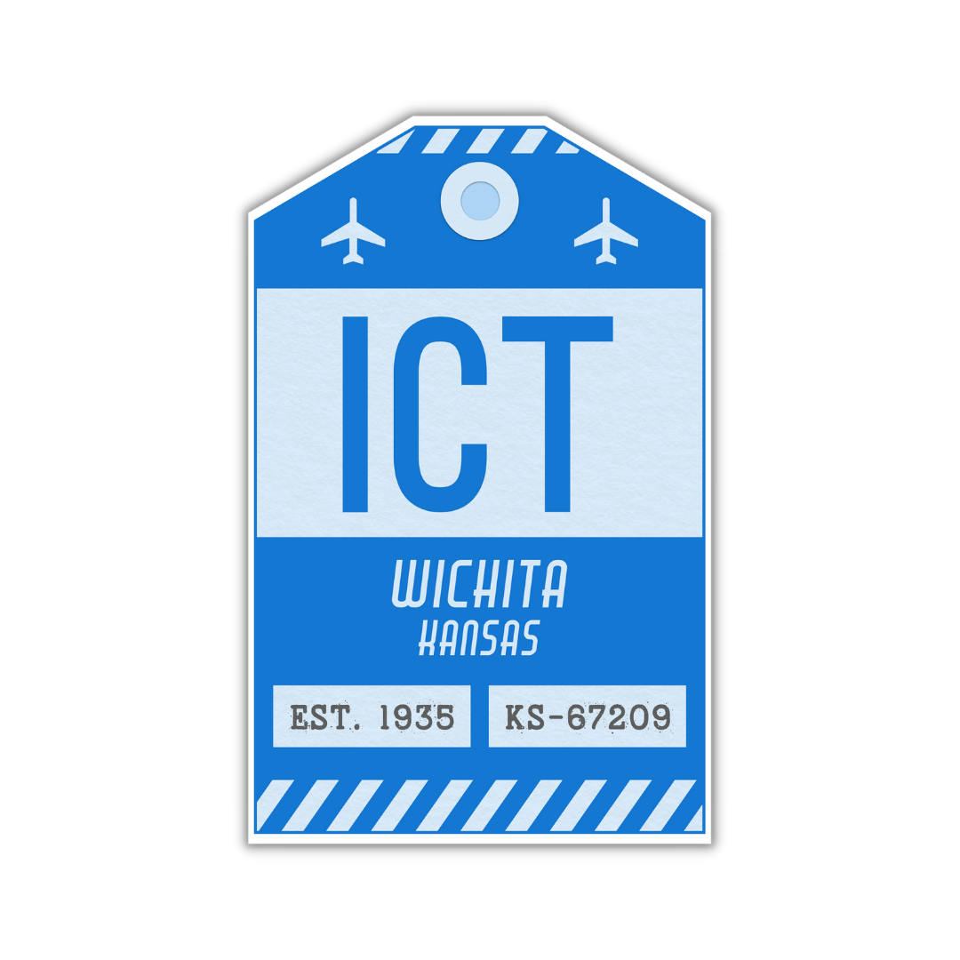 ICT Vintage Luggage Tag Sticker