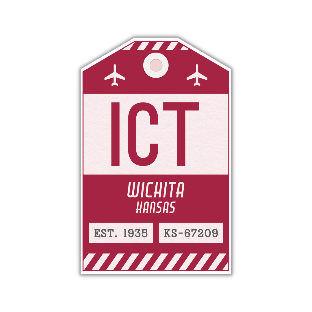 ICT Vintage Luggage Tag Sticker