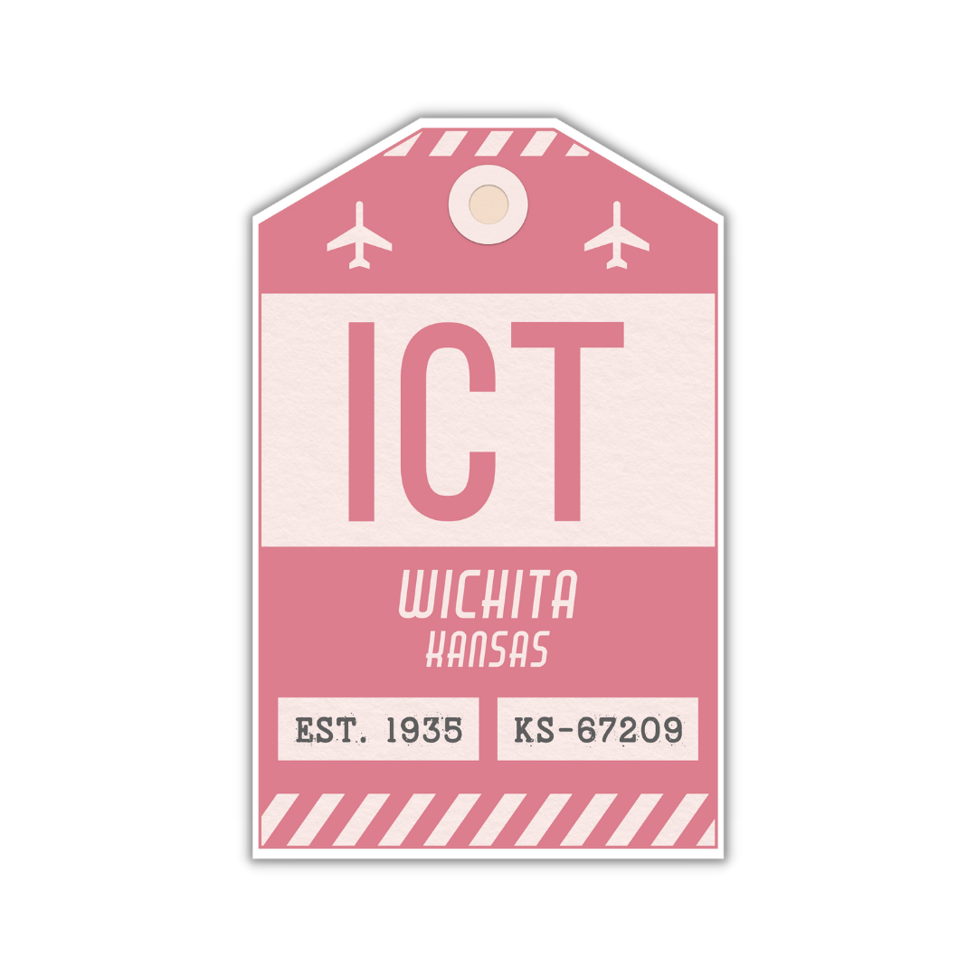 ICT Vintage Luggage Tag Sticker