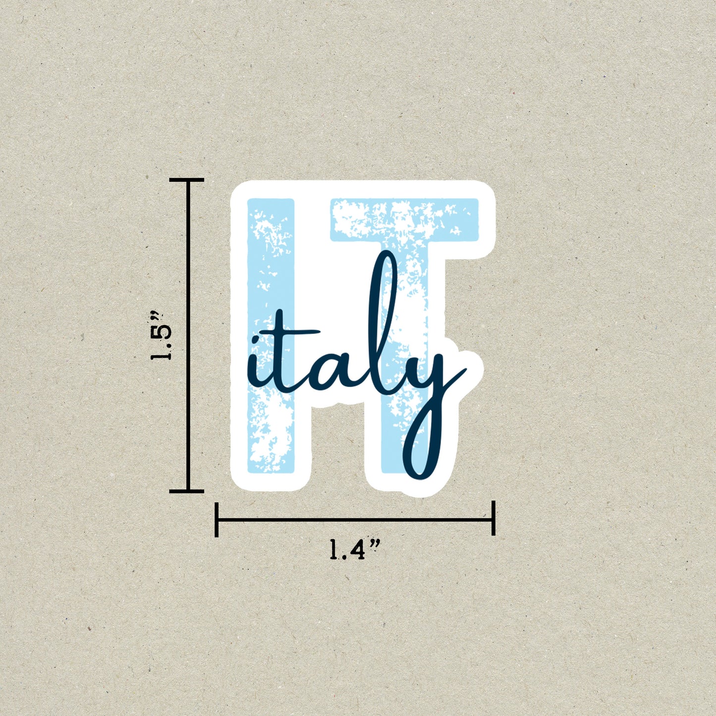 Italy Country Code Sticker