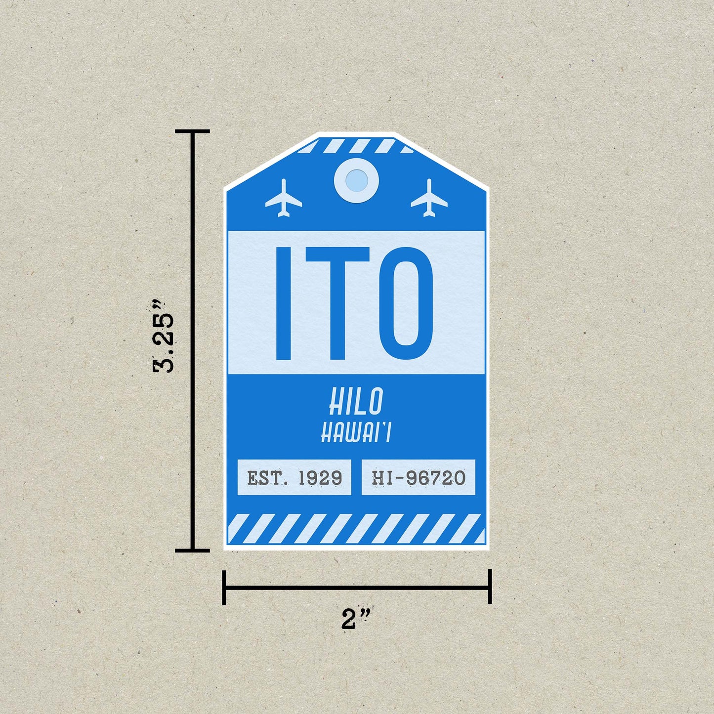 ITO Vintage Luggage Tag Sticker