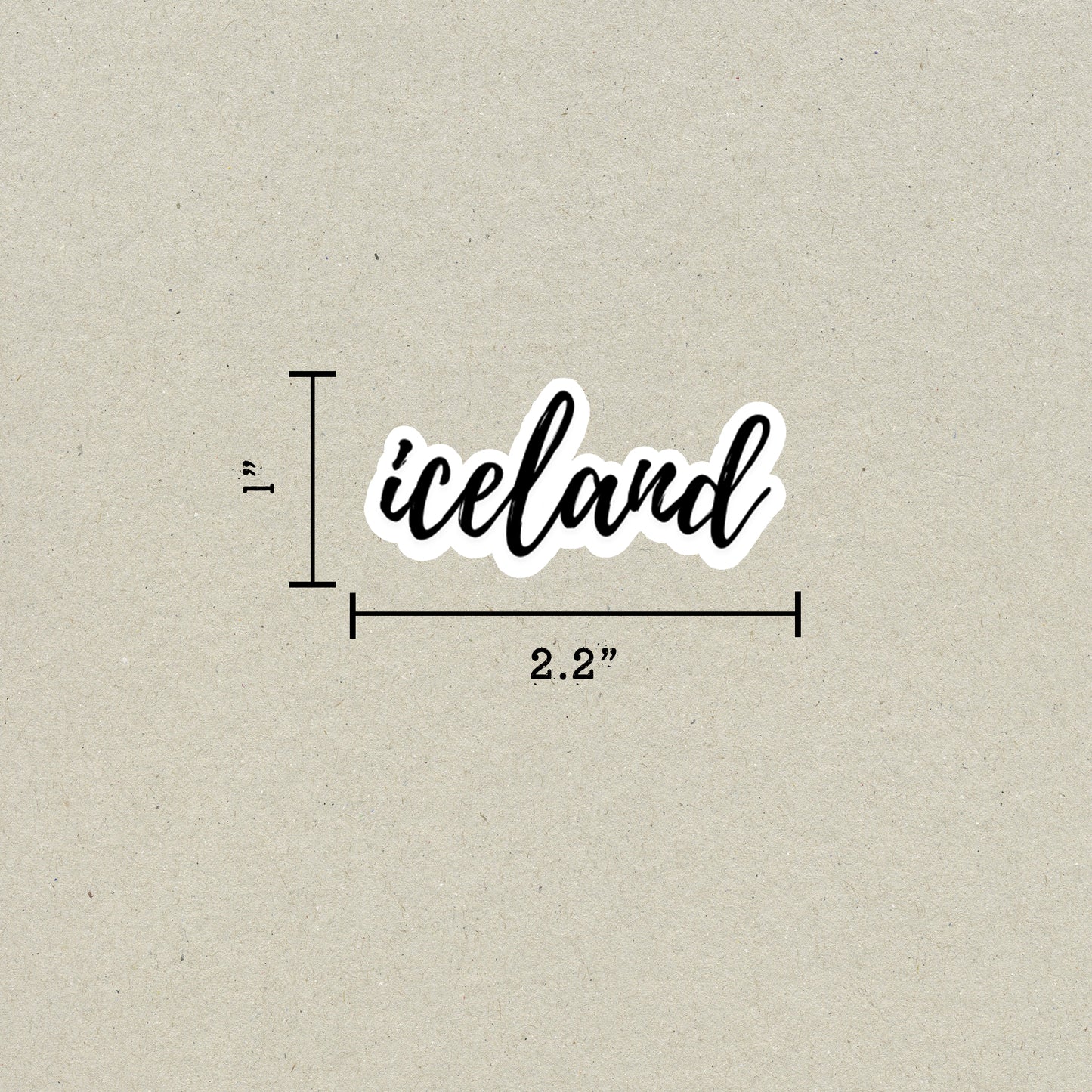 Iceland Cursive Sticker